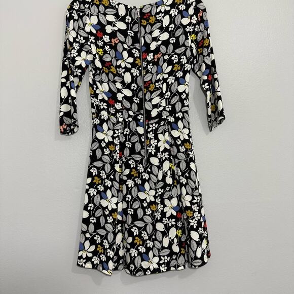 Suno Silk Floral Fit & Flare Quarter Sleeve Dress Size 2 - Picture 7 of 11